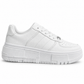 Zapatilla Mujer Blanca de Plataforma Minimalista